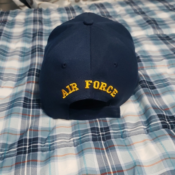 Mens Navy blue white U.S Air Force Hat cap - Picture 3 of 5